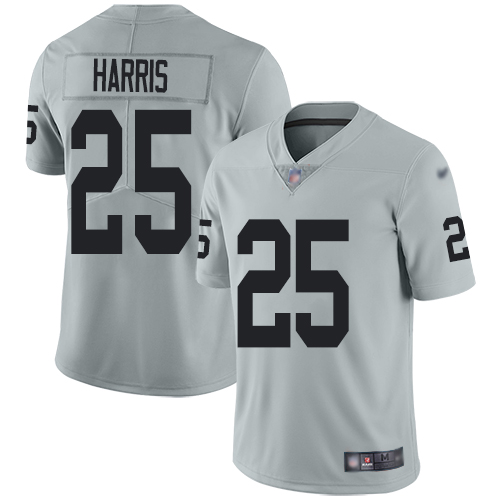 Men Oakland Raiders Limited Silver Erik Harris Jersey NFL Football #25 Inverted Legend Jersey->oakland raiders->NFL Jersey